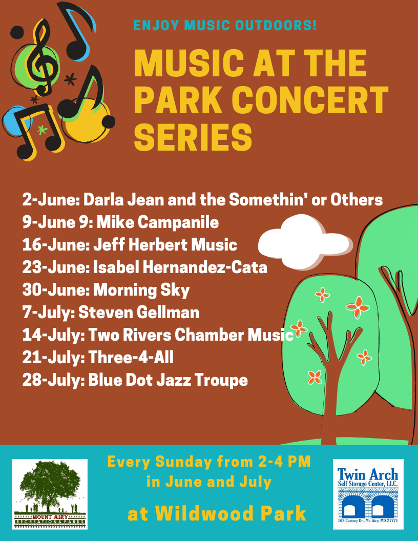 Music at the Park Concert series flyer