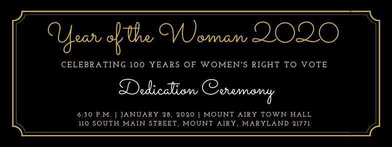 Year of the Woman 2020 Dedication Ceremony
