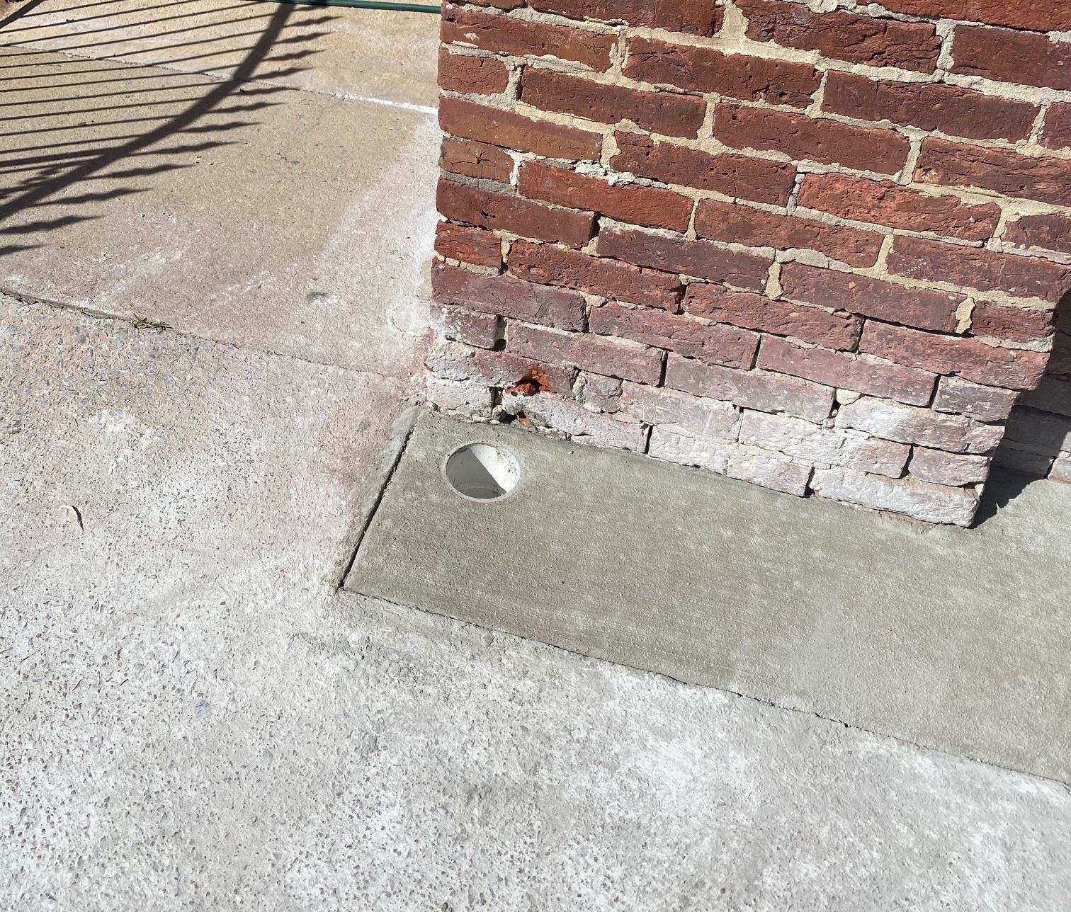 Finished rear drainage