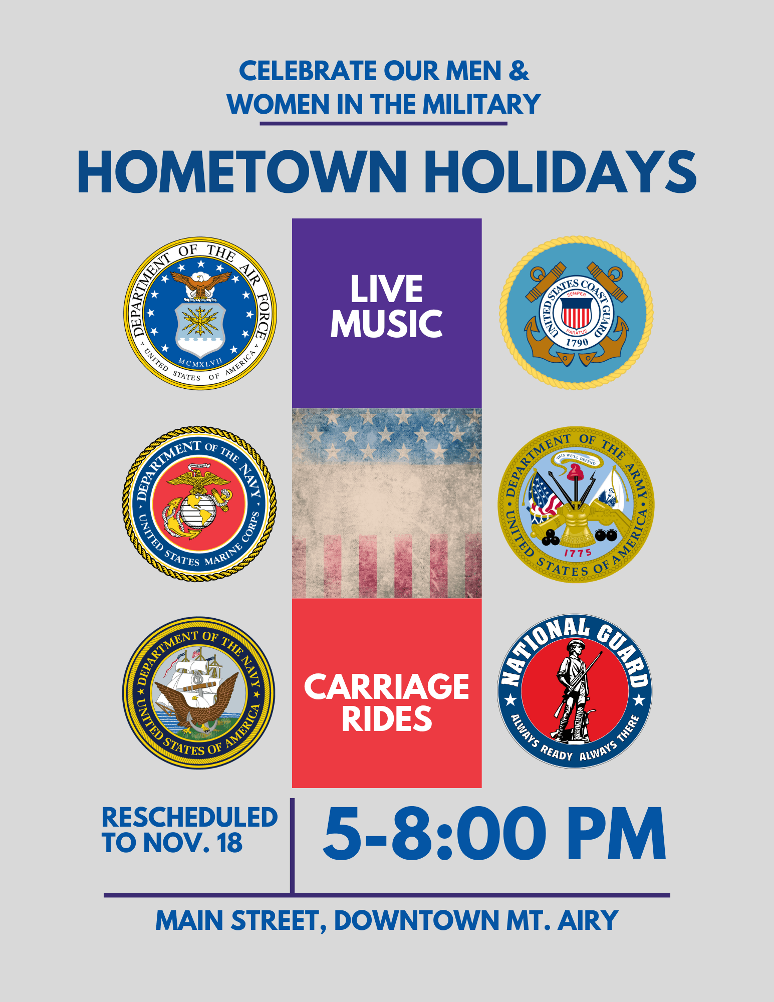 Hometown Holidays Moved to Nov. 18 