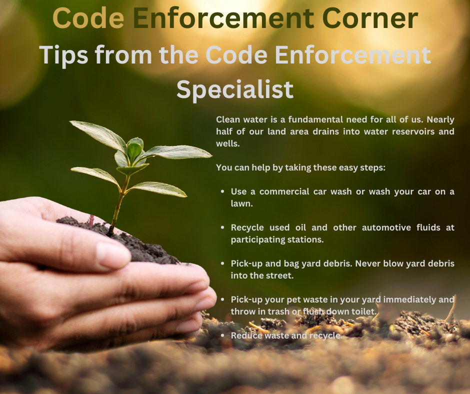 Code Enforcement Corner Tips 