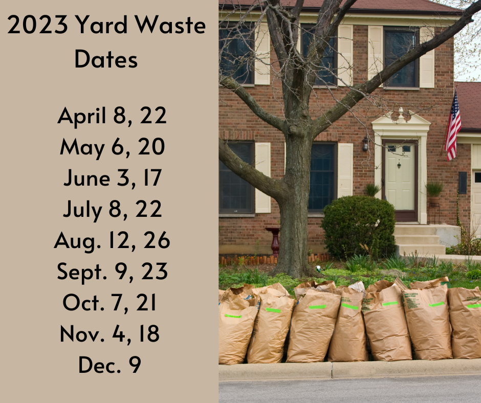 Yard waste Pick Up Dates 