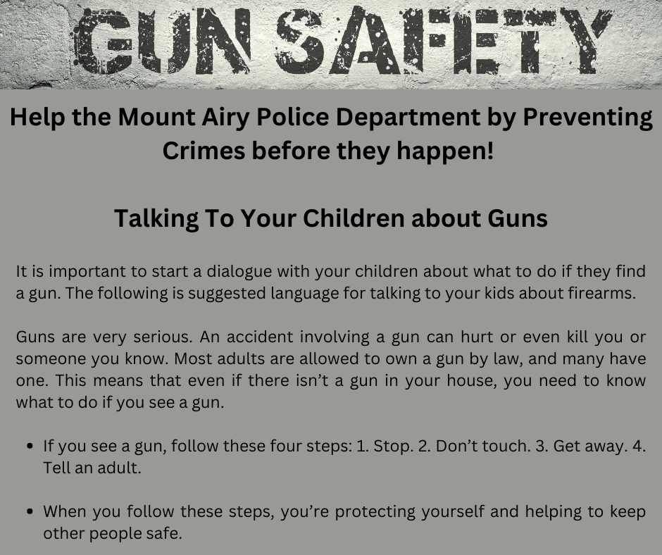 Police tips on gun safety 
