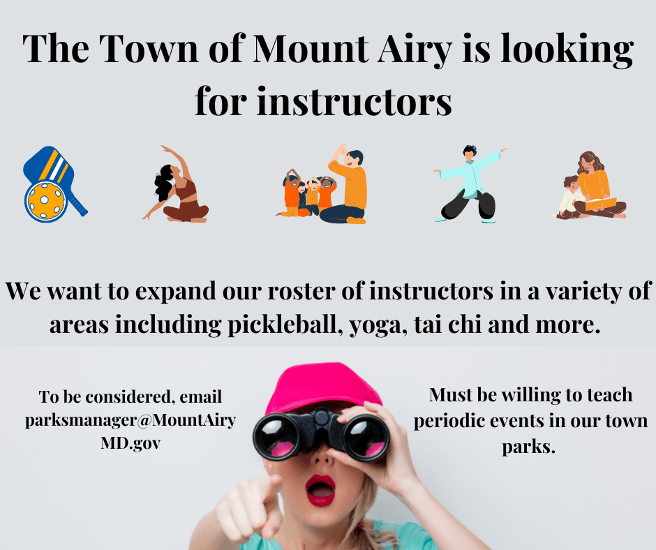 Town looking for instructors 