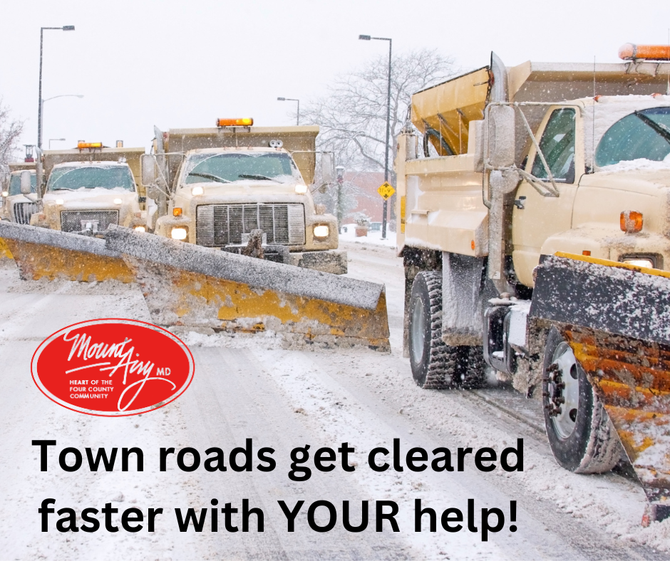 Town roads get cleared faster with YOUR help!
