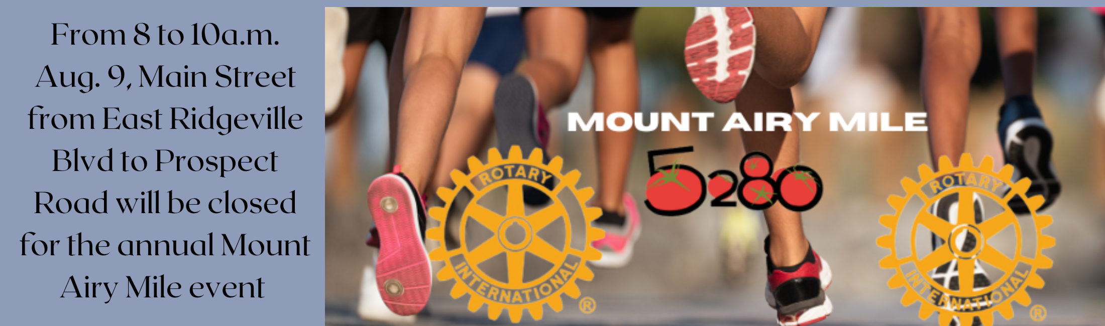 Mount Airy Mile Aug. 9 Road Closure